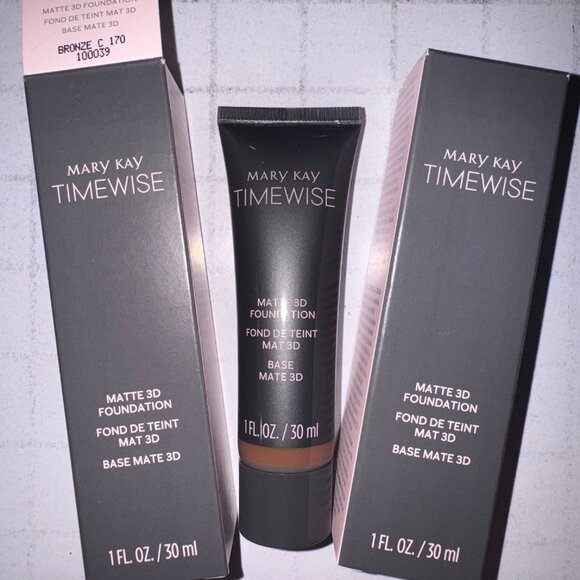 2 X Mary Kay TimeWise Matte 3D Foundation 1 fl. oz. Bronze C 170 - Picture 1 of 3